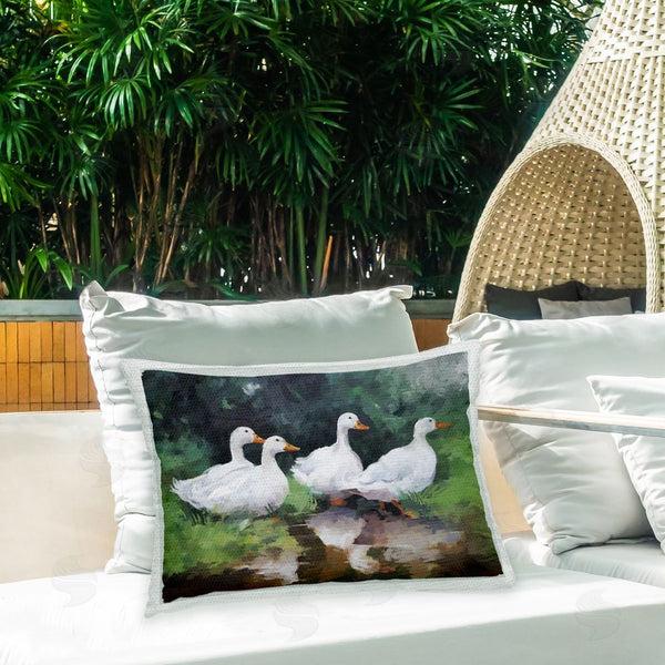 Stupell Industries Ziwei Li | Ducks & Puddle Reflection