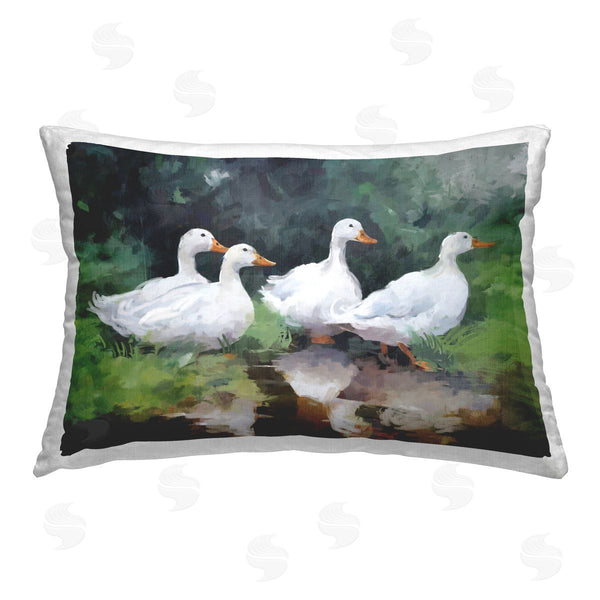 stupell industries Ziwei Li | Ducks & Puddle Reflection
