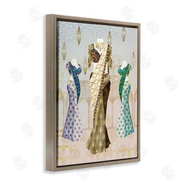 Stupell Industries Ziwei Li | Eastern Glam Fashion On Geometric Arabesque Background Wall Art