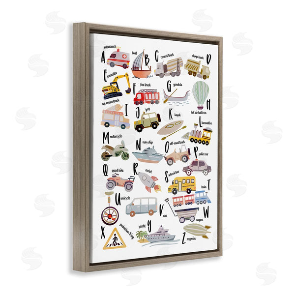 Stupell Industries Ziwei Li | Educational Automobile Alphabet Wall Art