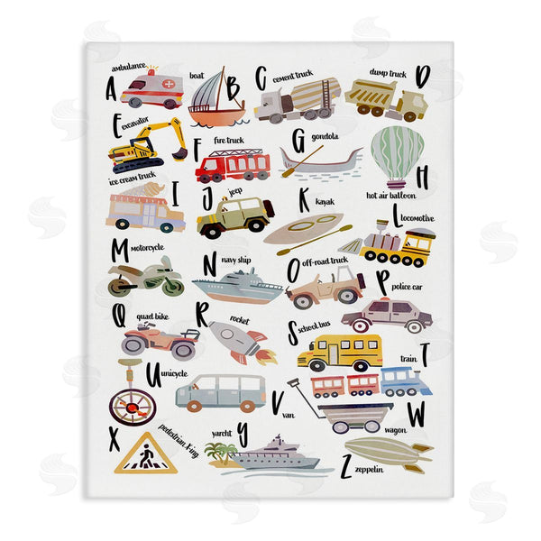 stupell industries Ziwei Li | Educational Automobile Alphabet Wall Art