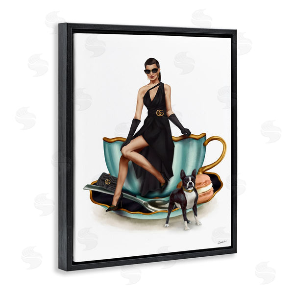 Stupell Industries Ziwei Li | Elegant Fashion Female Tea Cup