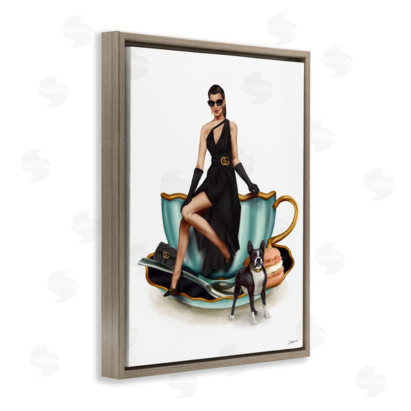 Stupell Industries Ziwei Li | Elegant Fashion Female Tea Cup