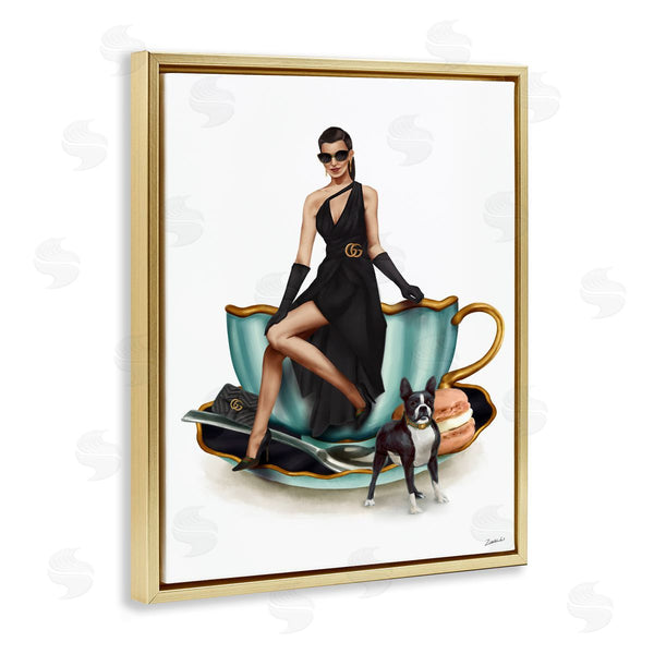 Stupell Industries Ziwei Li | Elegant Fashion Female Tea Cup