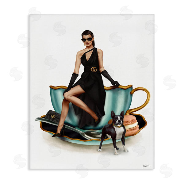 stupell industries Ziwei Li | Elegant Fashion Female Tea Cup