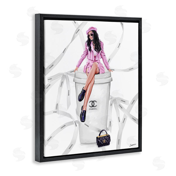 Stupell Industries Ziwei Li | Elegant Woman On Coffee Cup Wall Art