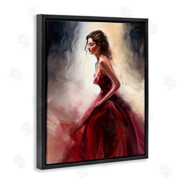 Stupell Industries Ziwei Li | Elegant Woman Red Dress Wall Art
