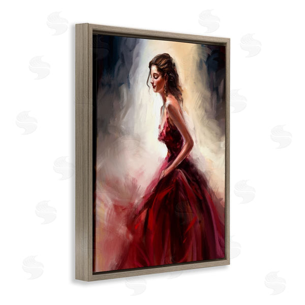 Stupell Industries Ziwei Li | Elegant Woman Red Dress Wall Art