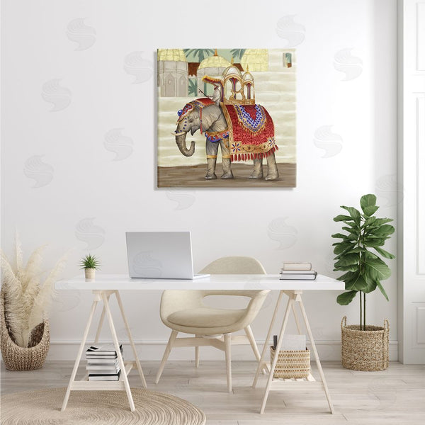 Stupell Industries Ziwei Li | Elephant Parade Eastern Culture Dome Architecture Wall Art