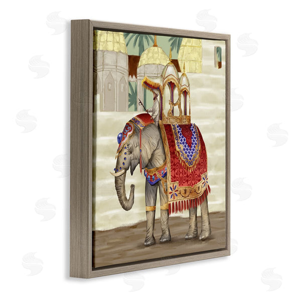 Stupell Industries Ziwei Li | Elephant Parade Eastern Culture Dome Architecture Wall Art