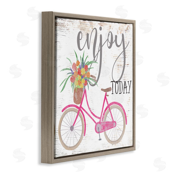 Stupell Industries Ziwei Li | Enjoy Today Pink Bicycle