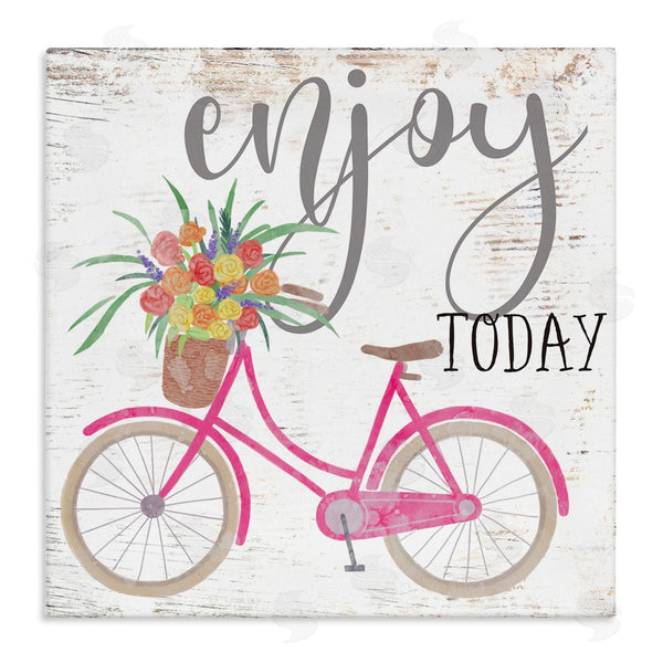stupell industries Ziwei Li | Enjoy Today Pink Bicycle