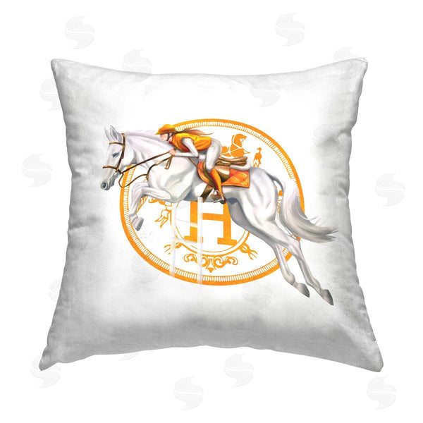 stupell industries Ziwei Li | Equestrian Jockey Chic Fashion Printed Throw Pillow