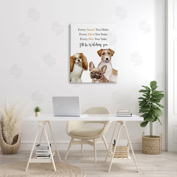 Stupell Industries Ziwei Li | Every Snack Meal Bite Phrase Pet Dog Humor Wall Art