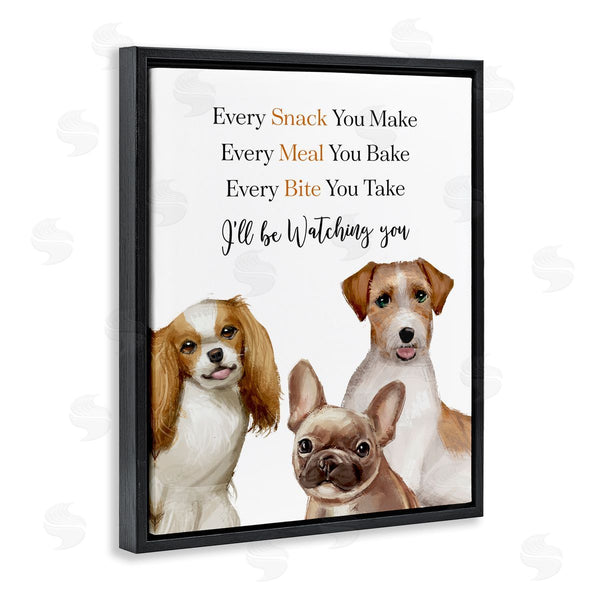 Stupell Industries Ziwei Li | Every Snack Meal Bite Phrase Pet Dog Humor Wall Art