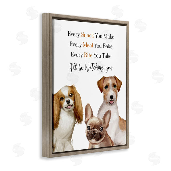 Stupell Industries Ziwei Li | Every Snack Meal Bite Phrase Pet Dog Humor Wall Art