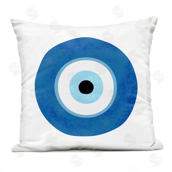Stupell Industries Ziwei Li | Evil Eye Bold Blue Printed Throw Pillow