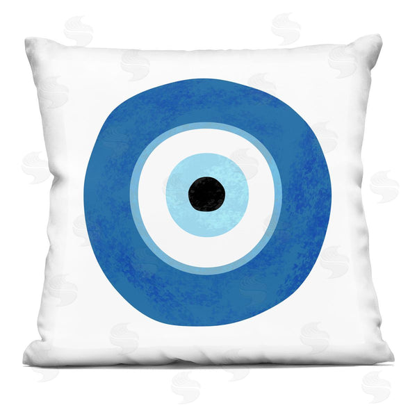 stupell industries Ziwei Li | Evil Eye Bold Blue Printed Throw Pillow