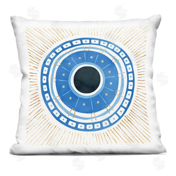 stupell industries Ziwei Li | Evil Eye Geometric Pattern Printed Throw Pillow