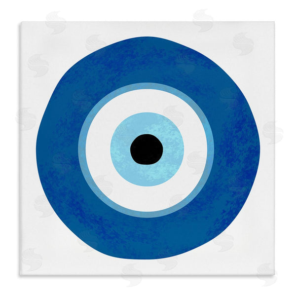 stupell industries Ziwei Li | Eye Centric Bold Blue Abstract Circular Dominant Shapes Wall Art