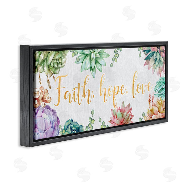Stupell Industries Ziwei Li | Faith Hope Love Expression Chic Spring Succulents