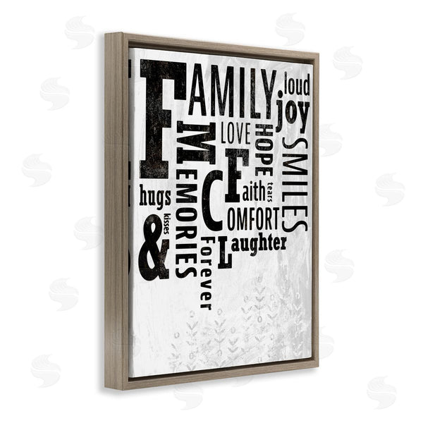 Stupell Industries Ziwei Li | Family & Memories Typography Arrangement Light Florals Wall Art