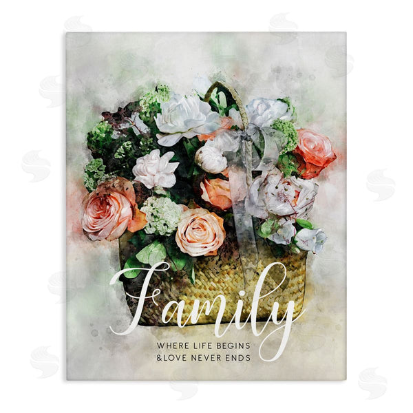 stupell industries Ziwei Li | Family Where Life Begins Phrase Wall Art