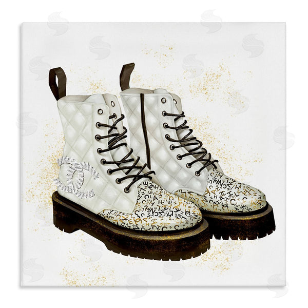 stupell industries Ziwei Li | Fancy Boots Sparkling Fashion Shoes Deluxe Pattern Wall Art