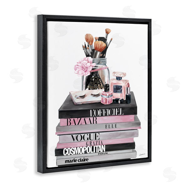 Stupell Industries Ziwei Li | Fashion Accessories Glam Magazine Book Stack Wall Art