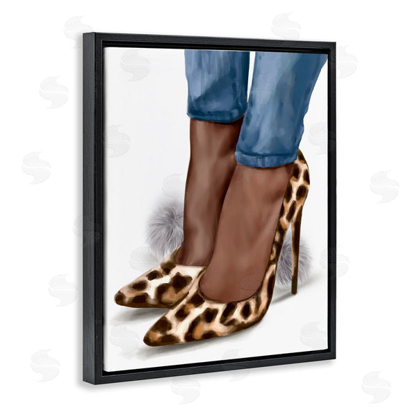 Stupell Industries Ziwei Li | Fashion Animal Print Heels And Denim