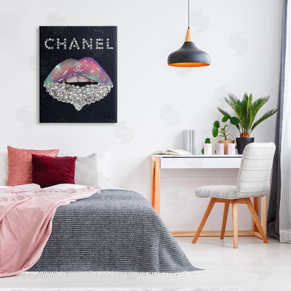 Stupell Industries Ziwei Li | Fashion Brand Glam Lips Wall Art