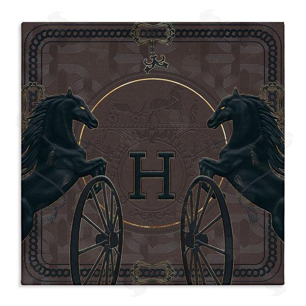 stupell industries Ziwei Li | Fashion Brand Horses Deep Purple Glam