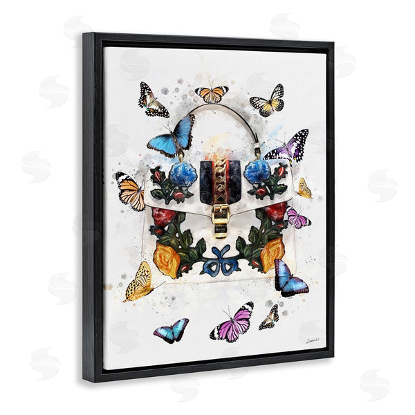 Stupell Industries Ziwei Li | Fashion Buckle Purse Butterflies And Florals