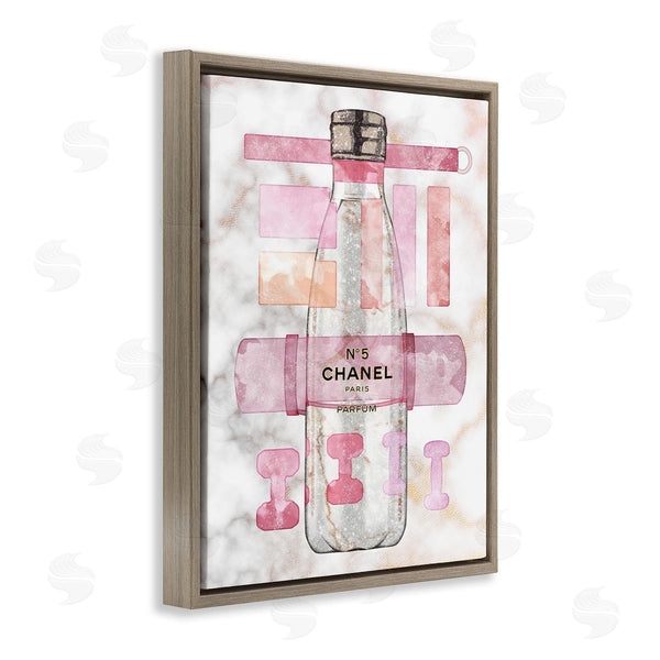 Stupell Industries Ziwei Li | Fashion Exercise Bottle Pink Home Sports Equipment