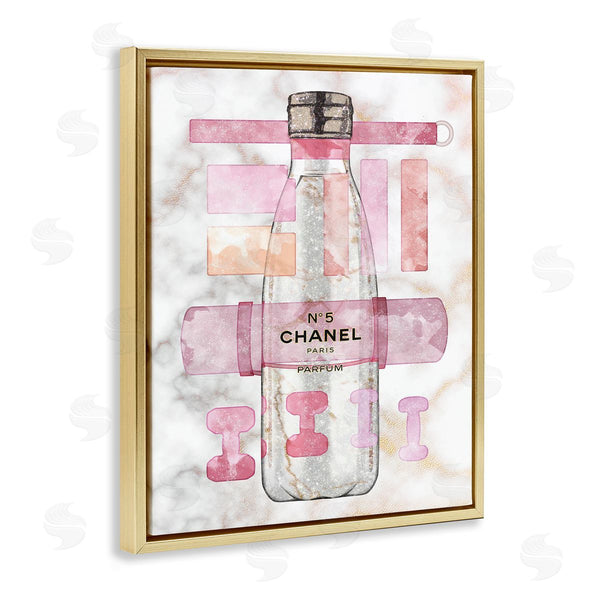 Stupell Industries Ziwei Li | Fashion Exercise Bottle Pink Home Sports Equipment