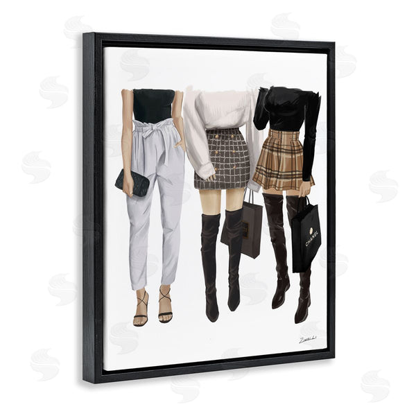 Stupell Industries Ziwei Li | Fashion Females With Shopping Bags
