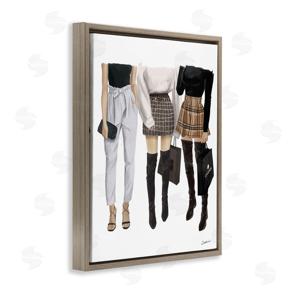 Stupell Industries Ziwei Li | Fashion Females With Shopping Bags