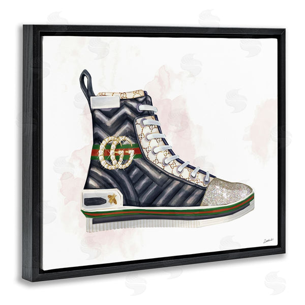 Stupell Industries Ziwei Li | Fashion Forward Pleated Sneaker Designer Glam Style Wall Art