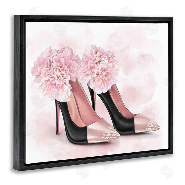 Stupell Industries Ziwei Li | Fashion Heels Pink Flowers