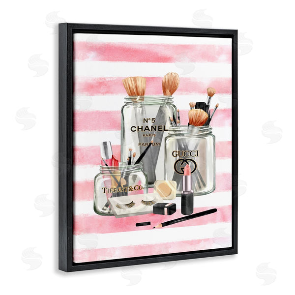 Stupell Industries Ziwei Li | Fashion Jars Pink Cosmetic Accessories