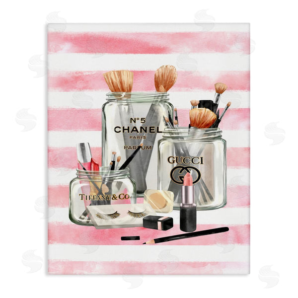 stupell industries Ziwei Li | Fashion Jars Pink Cosmetic Accessories