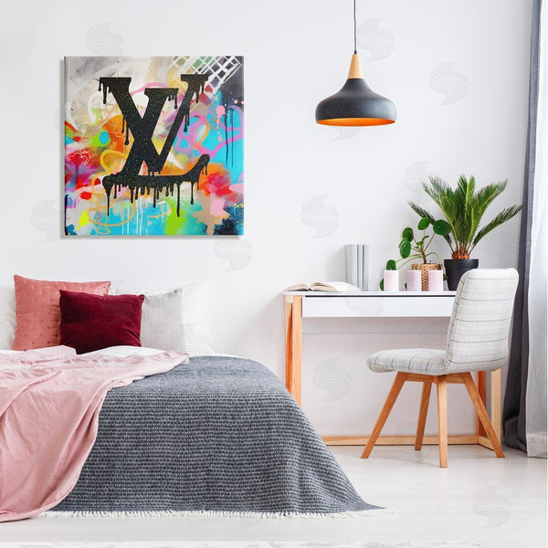 Stupell Industries Ziwei Li | Fashion Logo On Graffiti Wall Art