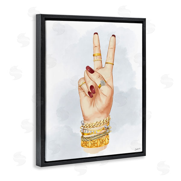 Stupell Industries Ziwei Li | Fashion Peace Hand Sign