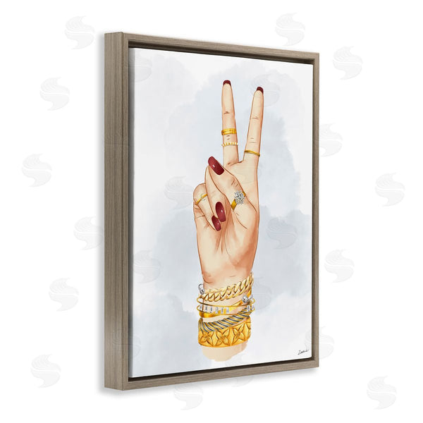Stupell Industries Ziwei Li | Fashion Peace Hand Sign