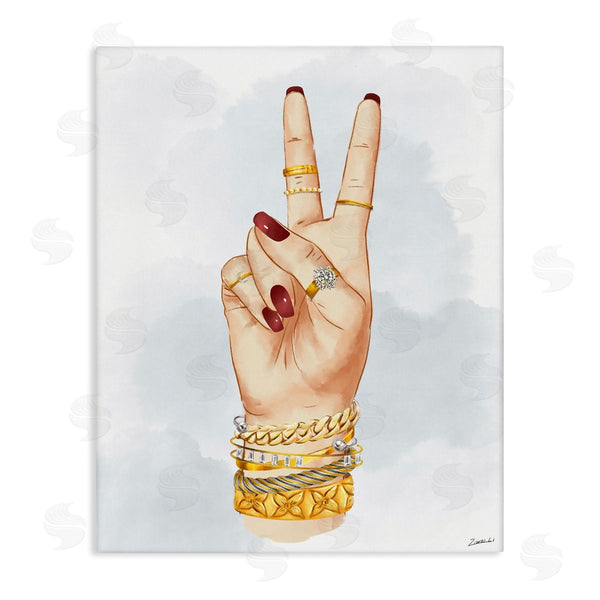 stupell industries Ziwei Li | Fashion Peace Hand Sign