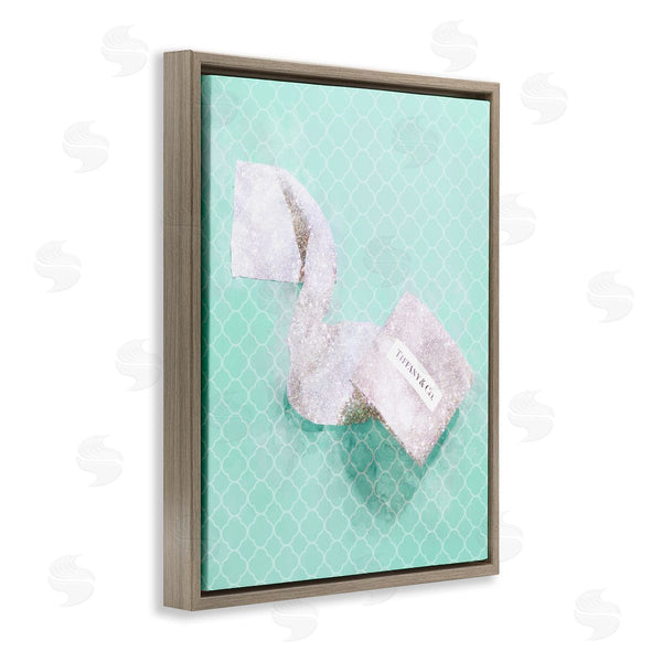 Stupell Industries Ziwei Li | Fashion Toilet Paper Over Turquoise