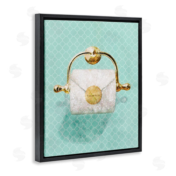 Stupell Industries Ziwei Li | Fashion Toilet Paper Role Turquoise