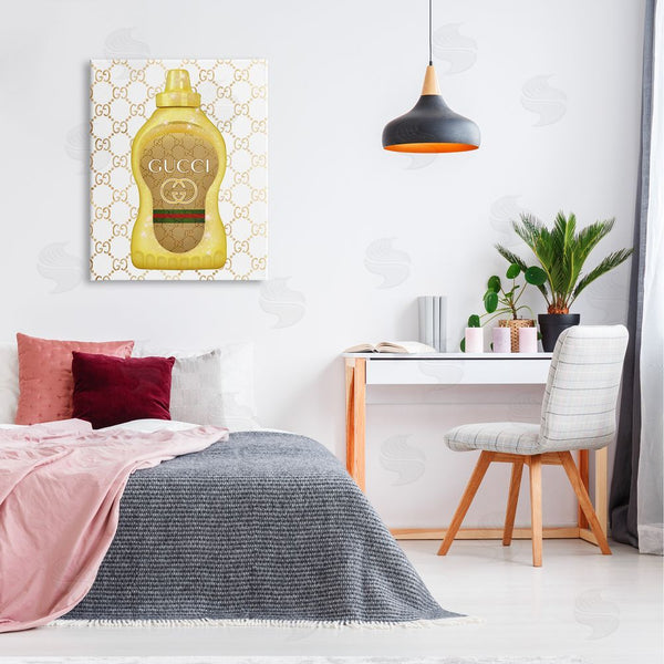 Stupell Industries Ziwei Li | Fashionable Brunch Condiment Patterned Glam Emblem Wall Art