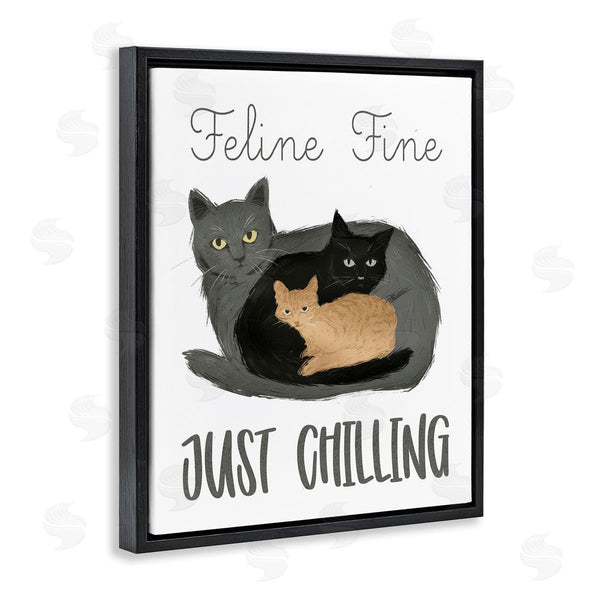 Stupell Industries Ziwei Li | Feline Fine Just Chilling