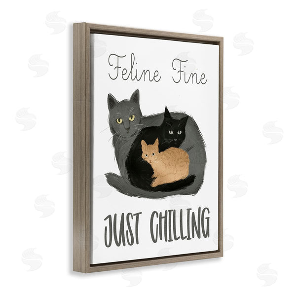 Stupell Industries Ziwei Li | Feline Fine Just Chilling